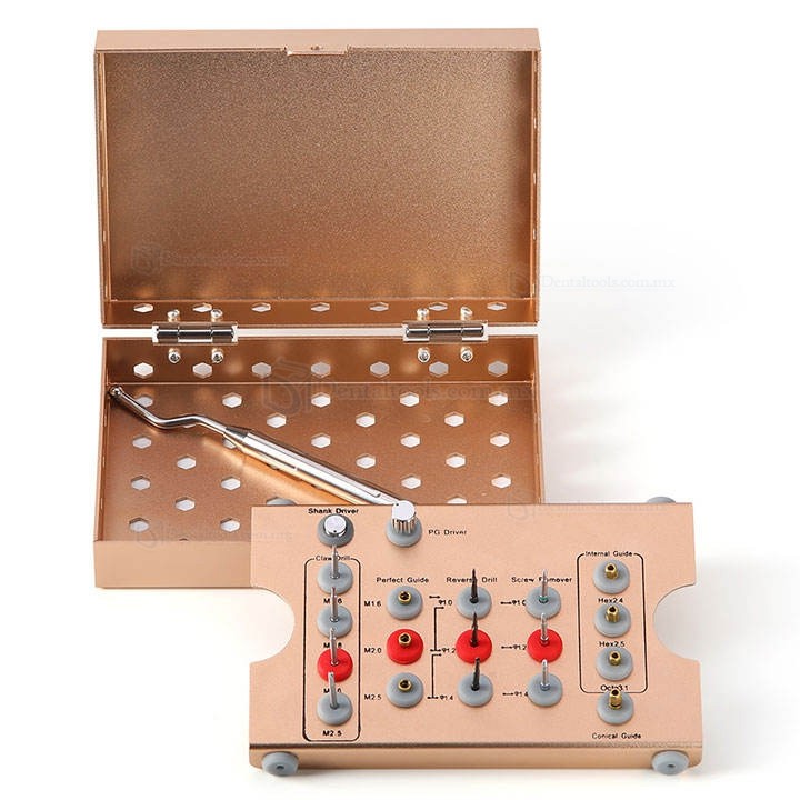 Kit de Extracci&oacute;n de Tornillos Rotos en Implantes Dentales Set de Extractores